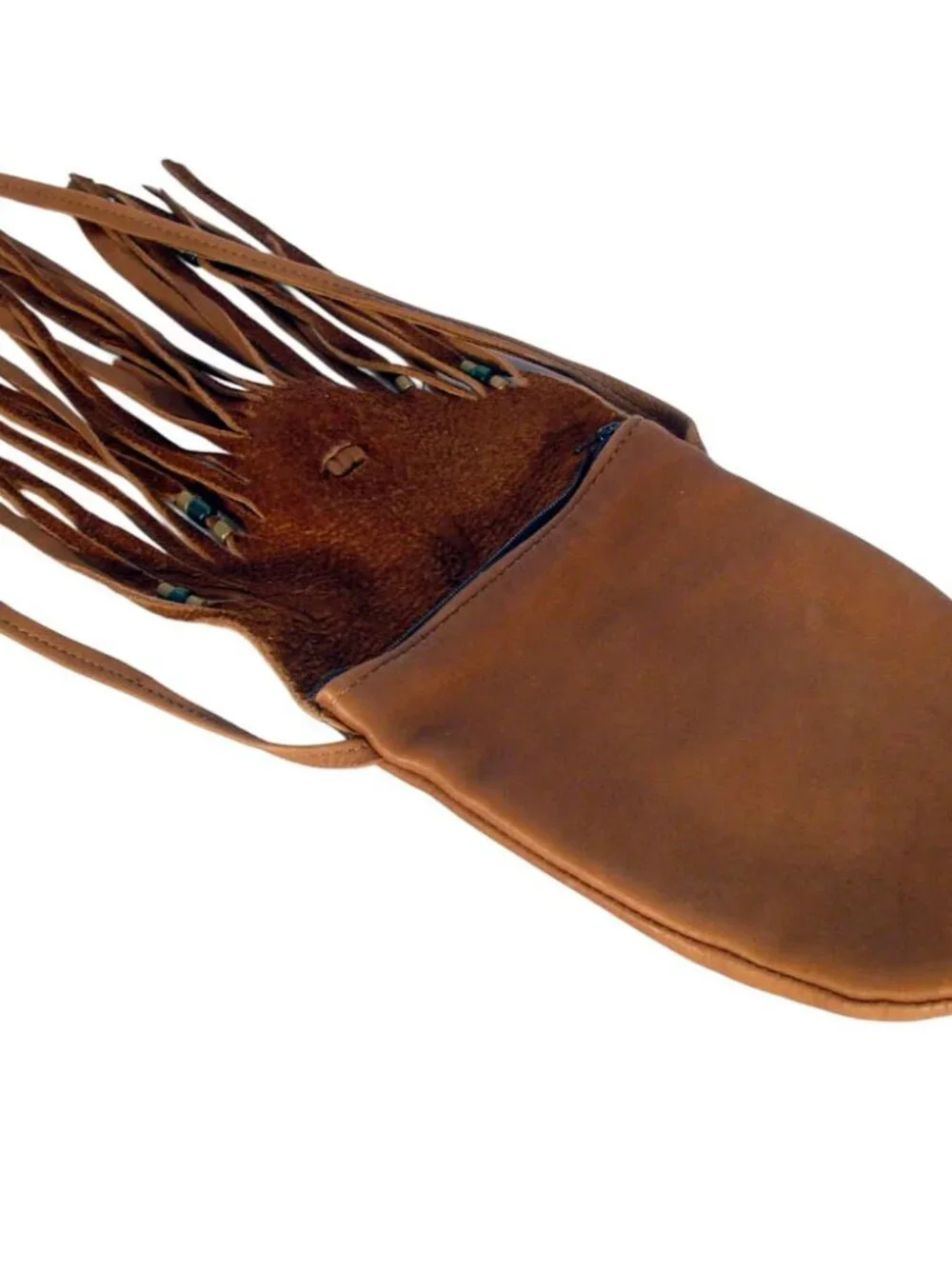 HANDMADE Small Deerskin Leather Fringe Western Shoulder Bag Pouch - Picture 6 of 8